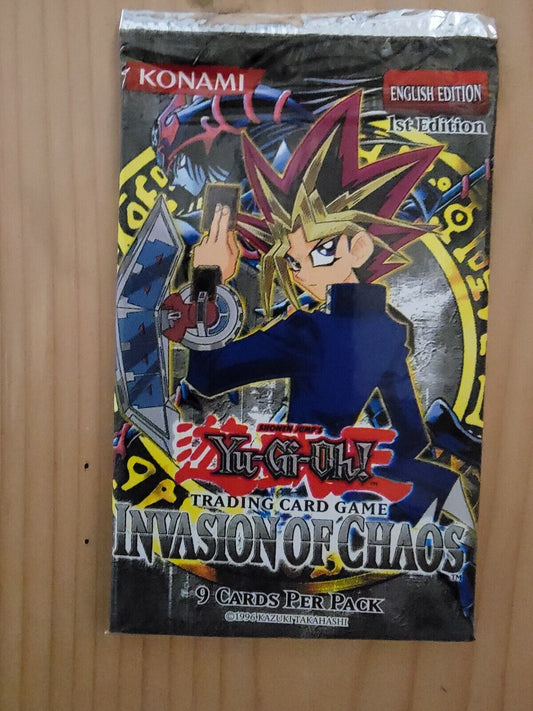 Yugioh Invasion of Chaos 1st Edition Booster Pack SEALED!