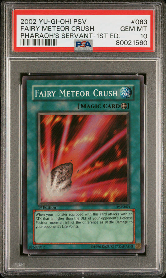 Yugioh Fairy Meteor Crush 1st Edition PSV Super Rare PSA 10